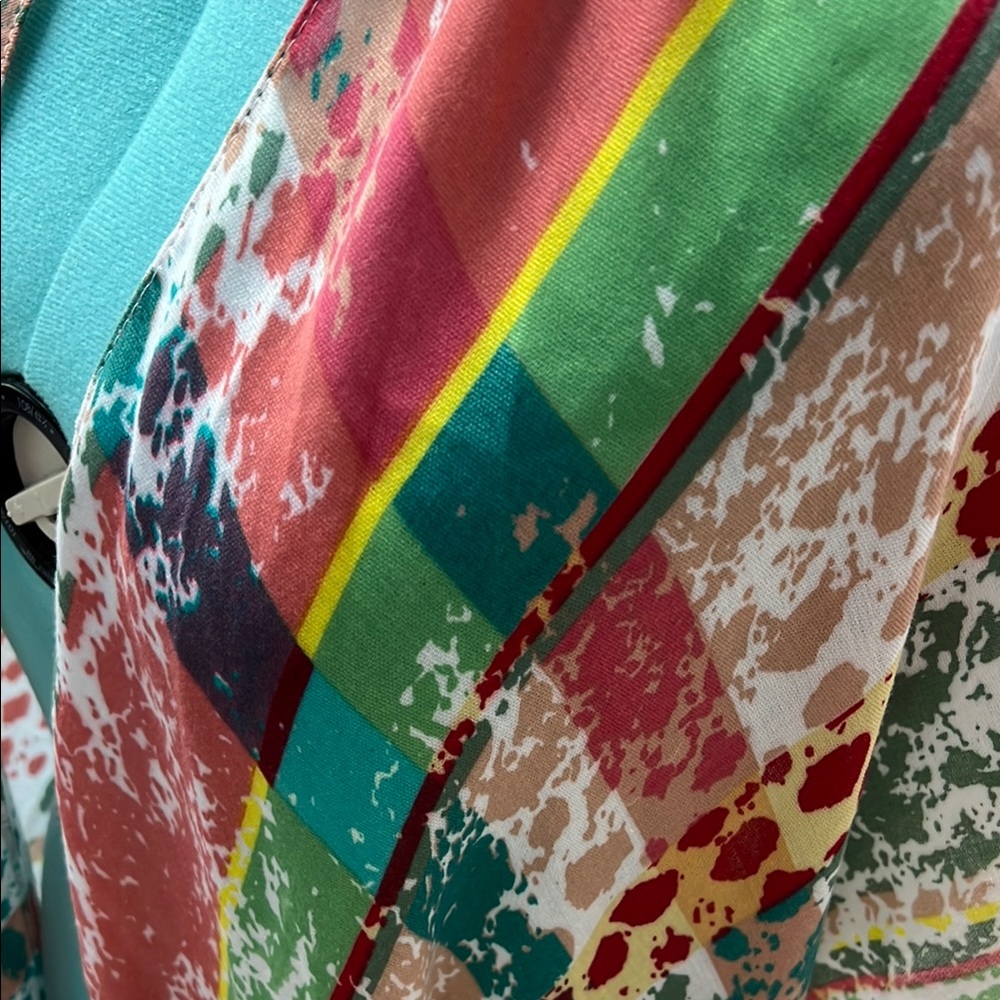 Colorful Patchwork Kimono Blouse - image 4